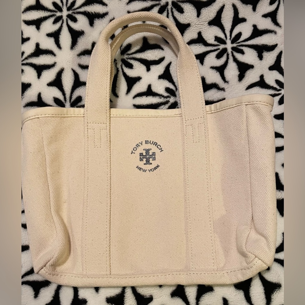 Tory Burch Cream Canvas Tote Bag - NWOT